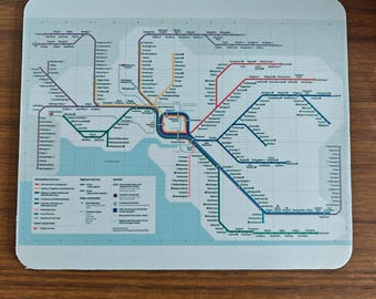 Melbourne Metro PTV Train Map Mousepad
