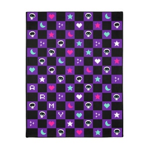 The Astronaut Wootteo Jin Velveteen Minky Blanket (Two-sided print)