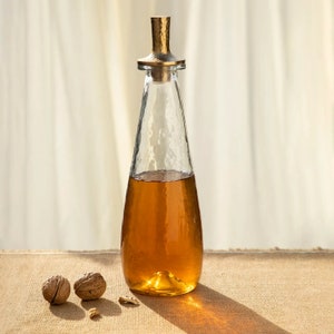 Handcrafted Pebble Glass Decanter