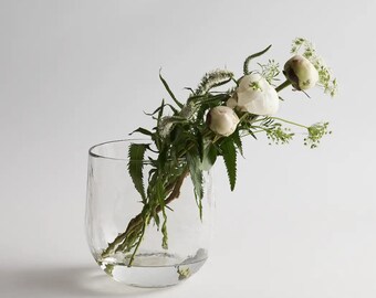 Handblown Recycled Glass Ice Bucket + Vase