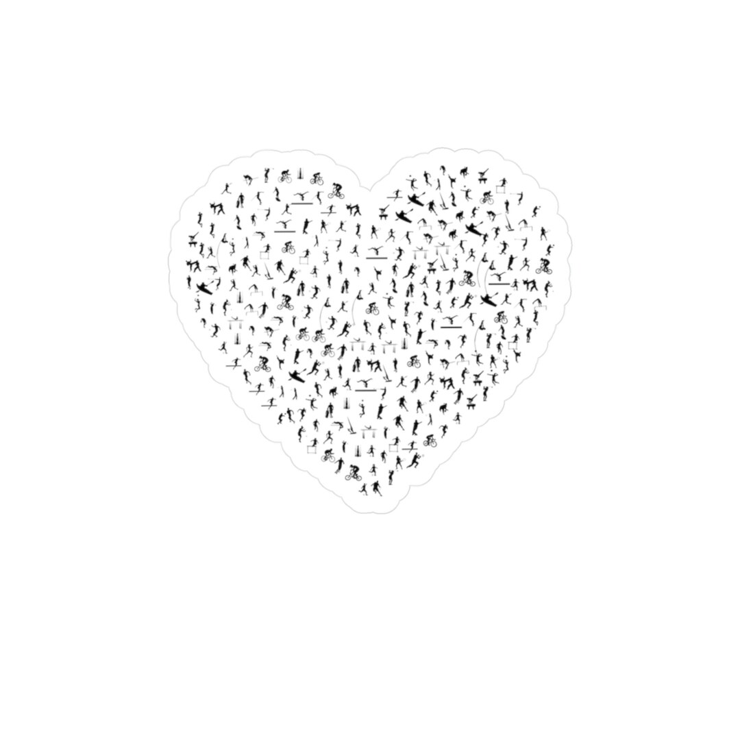 I Love Sports Kisscut Vinyl Decals Etsy