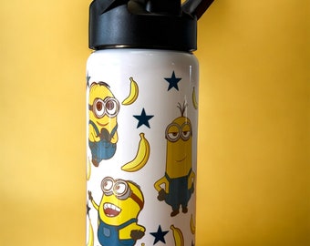 Personalized Kids Water Bottle, Cute Banana Water Tumbler for kids with Name, Perfect Gift for Kids birthdays