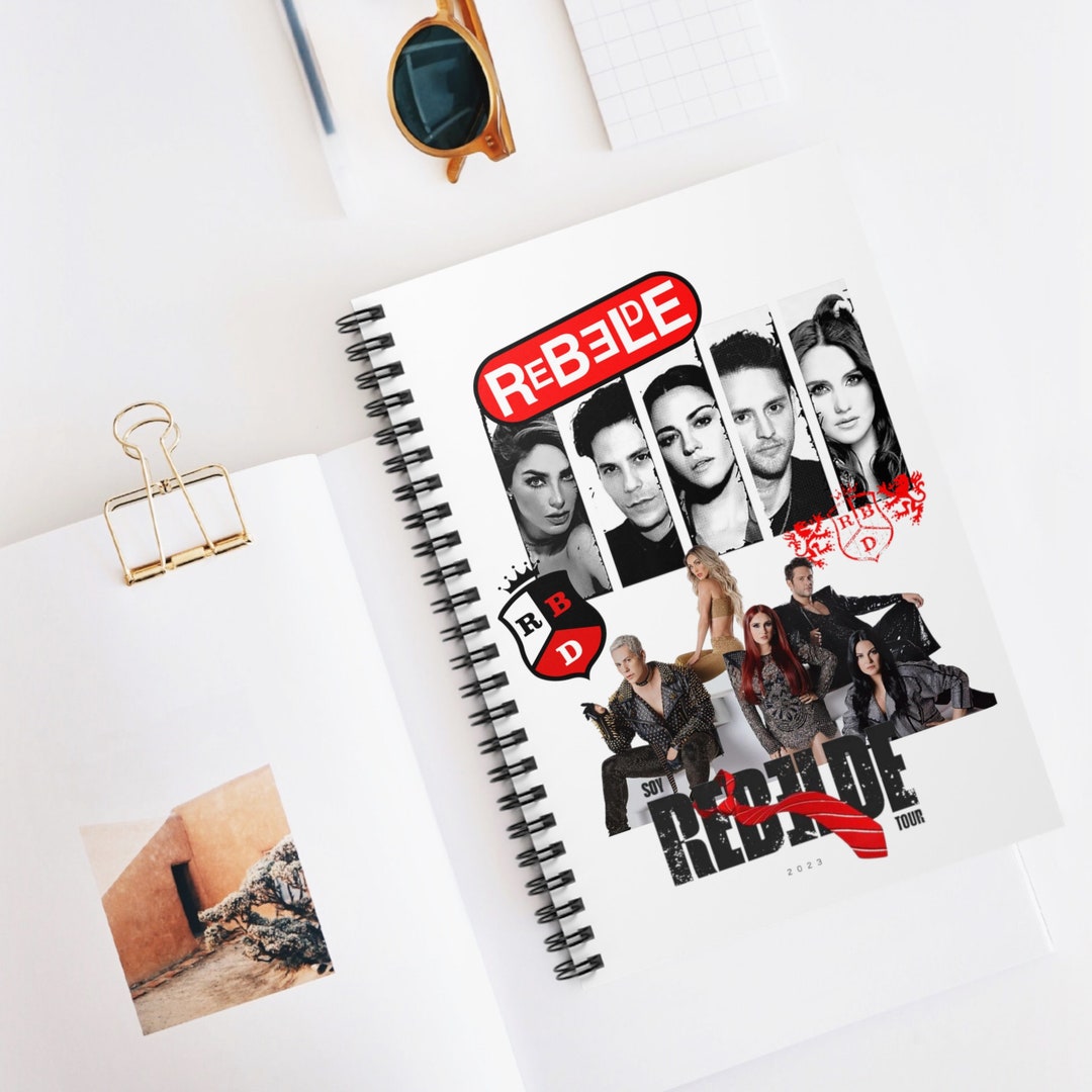 RBD Spiral Notebook, Rebelde Ruled Line Journal, Soy Rebelde Tour, RBD