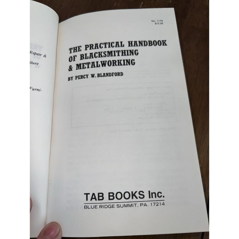 The Practical Handbook Of Blacksmithing & Metalworking - Blandford - 1980 1st Ed immagine 7