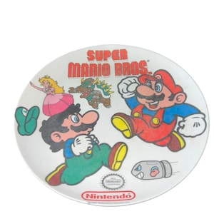 Vintage 1989 Super Mario Bros Plate: Nintendo Collectible - Etsy