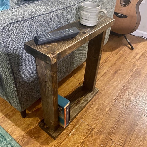 Customizable Narrow Wood Powered Console Table for Behind the Etsy