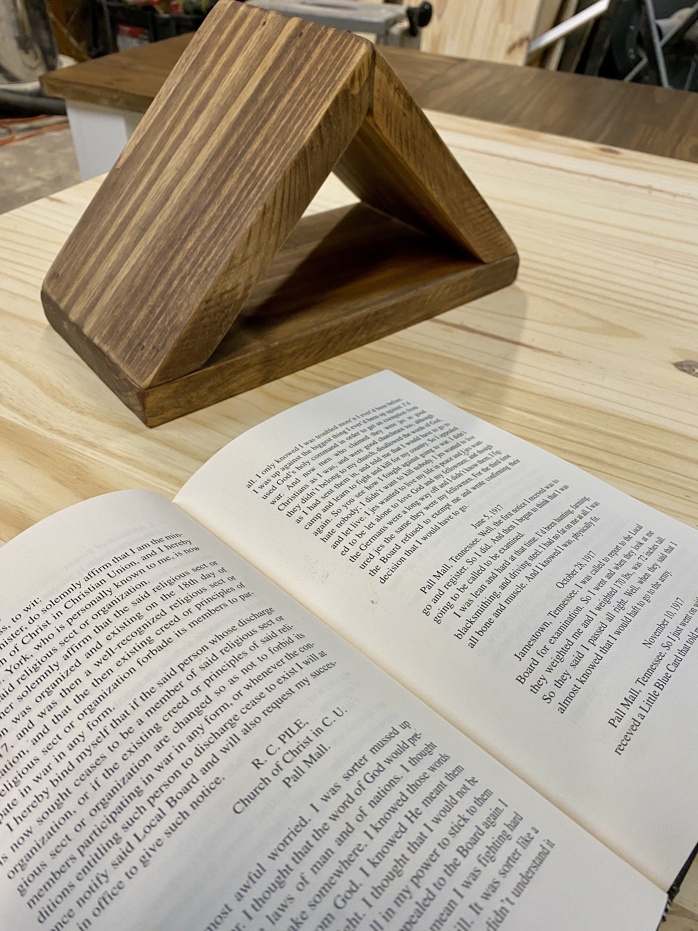 Triangle Book Stand Etsy