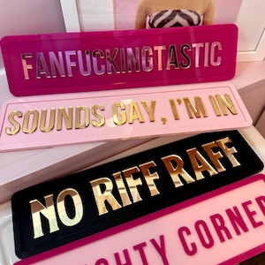3D Mirrored Acrylic Personalised Street Sign| Custom Street Sign| Home Bar Sign| Personalised Sign| Dopamine Decor| Surname Sign image 1