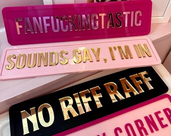 3D Mirrored Acrylic Personalised Street Sign| Custom Street Sign| Home Bar Sign| Personalised Sign| Dopamine Decor| Surname Sign