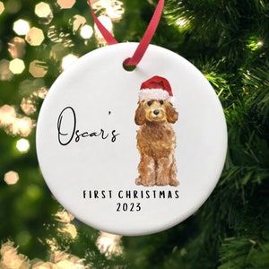 Personalised Dog First Christmas bauble- Christmas decor- Personalised Christmas- Pet- First Christmas- Pet's first Christmas- Dog Bauble