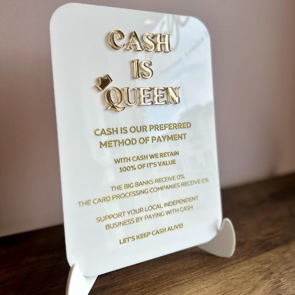 Cash Only Sign - Etsy UK