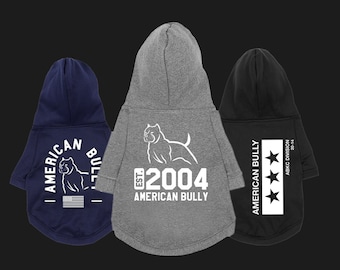 Super Soft Hoodie Sweaters For Dogs | American Bully High Quality Pet Apparel | Set of 3