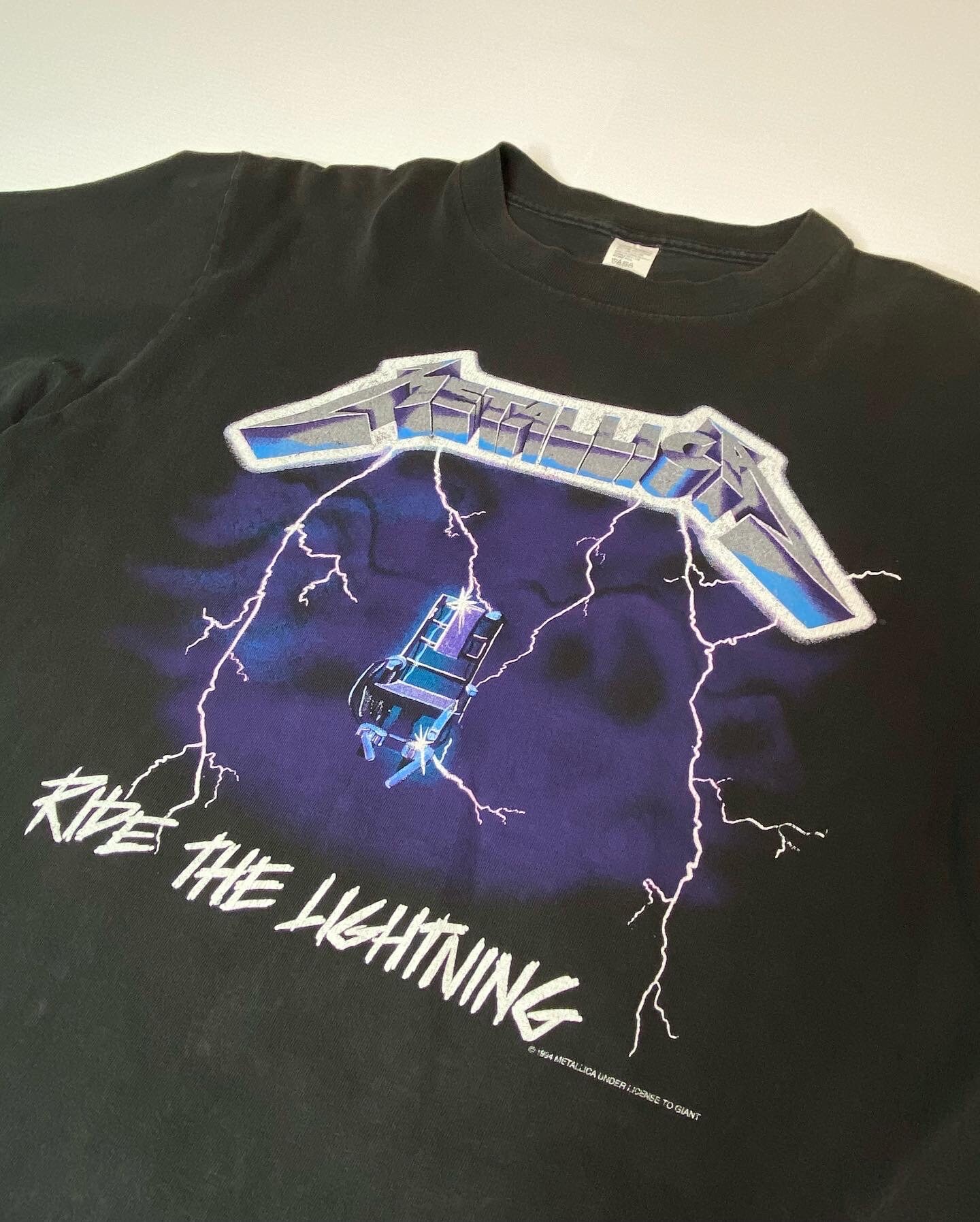 metallica ride the lightning shirt 1994