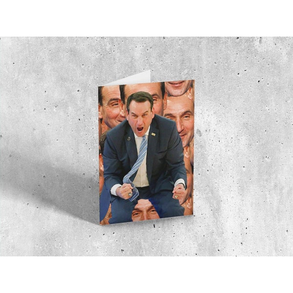 Coach K Card Duke Basketball Greeting Card