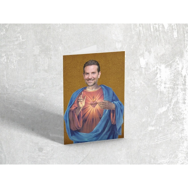 Saint Bradley Cooper Card Saint Bradley Cooper Greeting Card