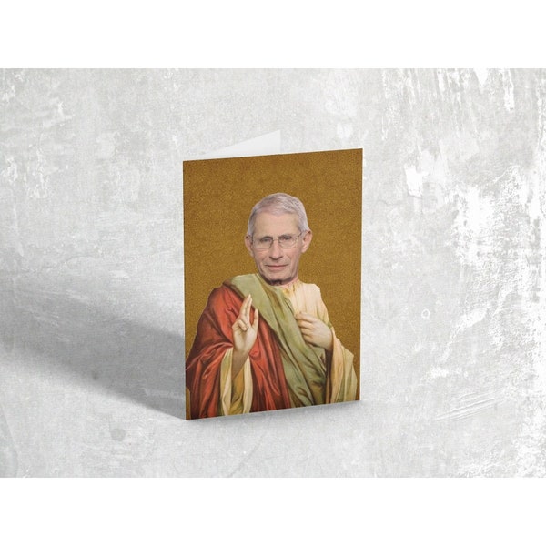 Saint Dr. Fauci Card Saint Dr. Fauci Greeting Card