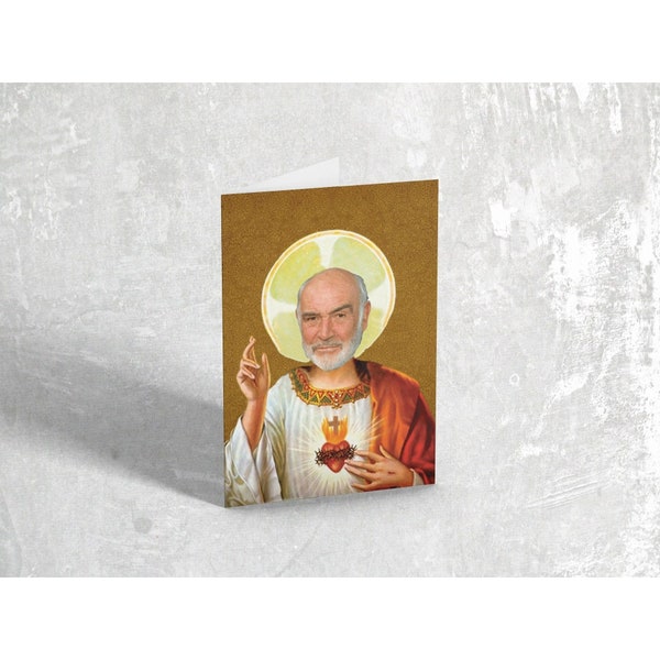 Saint Sean Connery Card Saint Sean Connery Greeting Card