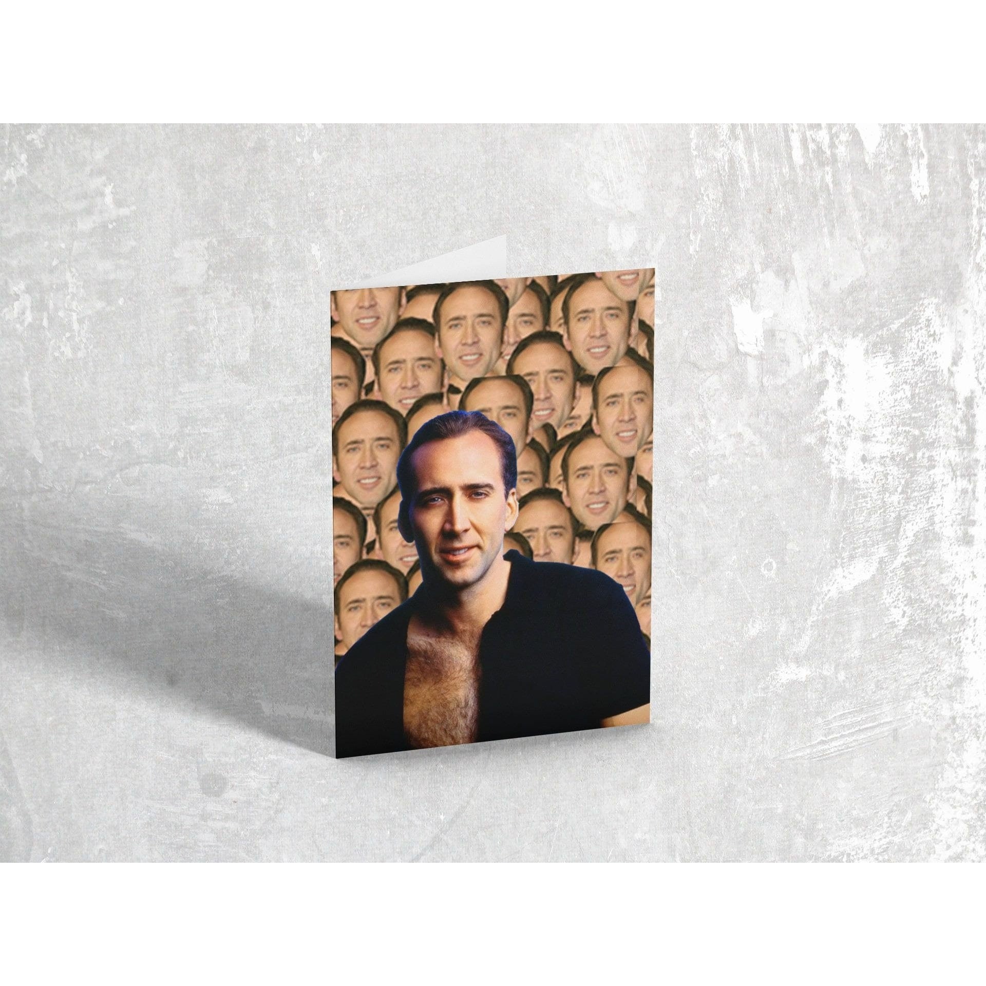 Nicolas Cage Card Nicolas Cage Greeting Card - Etsy