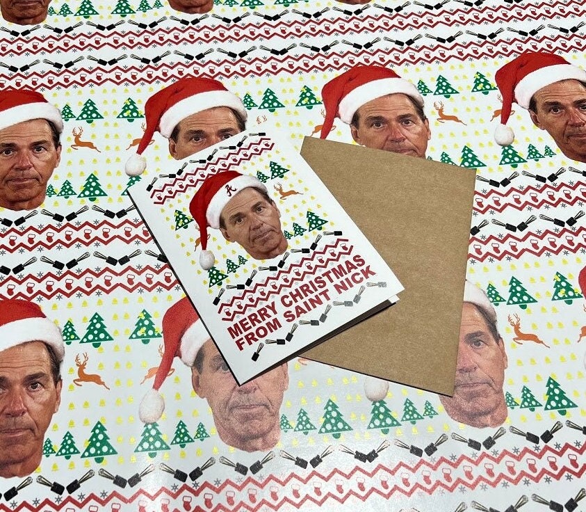 Nick Saban Card Merry Christmas From Saint Nick Card - Etsy