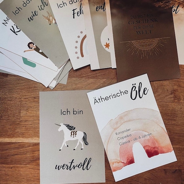 25 Affirmationskarten für Kinder - Ätherische Öle - Aromatherapie