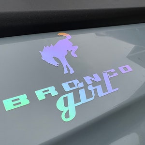 Bronco Girl artwork custom Vinyl Decal Sticker Waterproof Outdoor Rated Easy to Apply