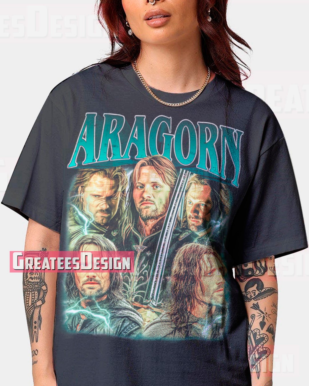 Limited Aragorn Shirt Viggo Mortensen Tshirt Oversize Tee - Etsy