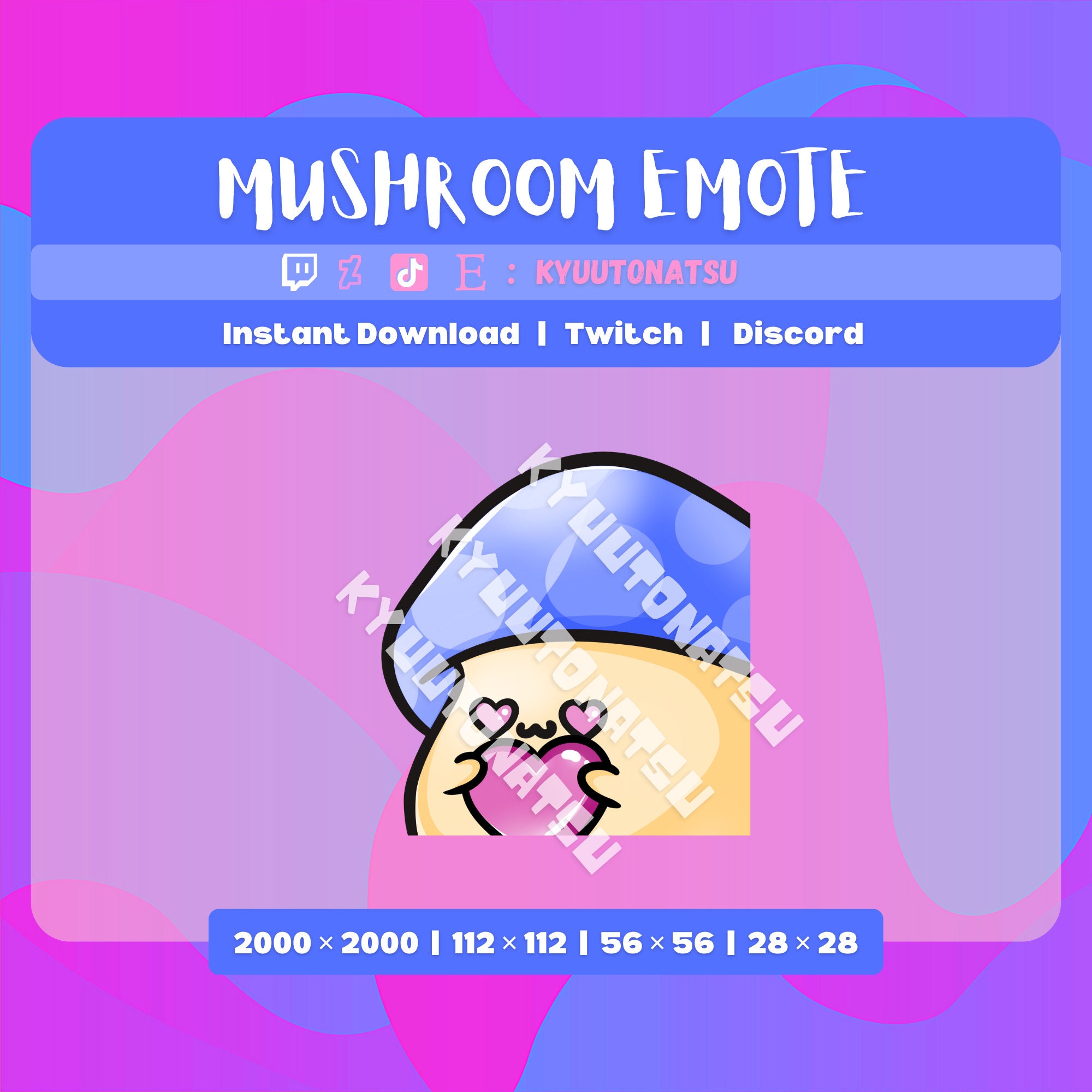Twitch & Discord Emote mushroom Etsy