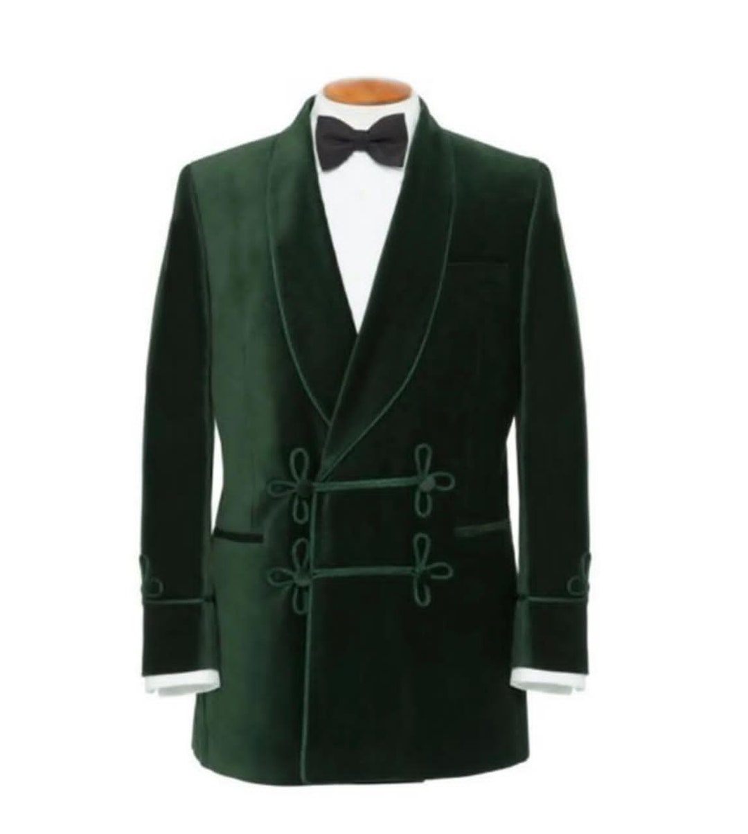 Mens Green Smoking Jacket Custom Jacket Men Handmade Smoking Jacket