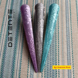 3 PACK Large 14cm Fashion Alligator Hair Clips Metal/Acrylic - 3 COLOURS