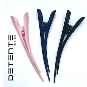 マットなファッションワニ口ヘアクリップ（12 cm）3色、細い髪用