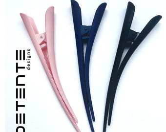 Matte Fashion Alligator Hair Clips (12cm) in  3 Colours For Fine Hair