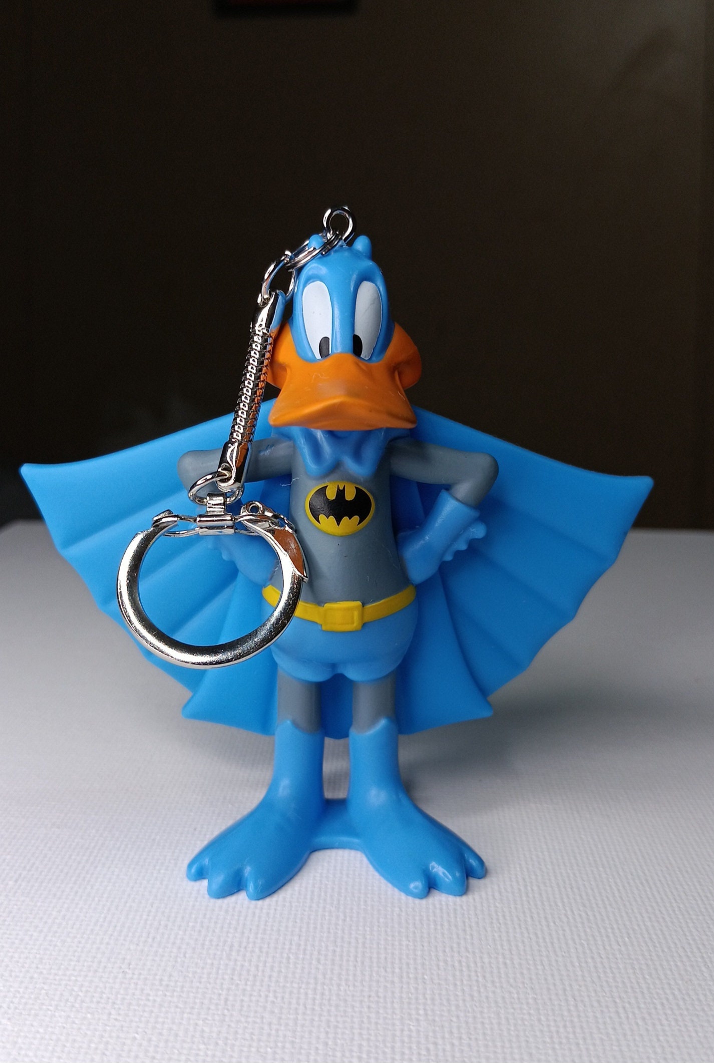 Looney Toons Cartoon Character Batman Daffy Duck Keychain Etsy