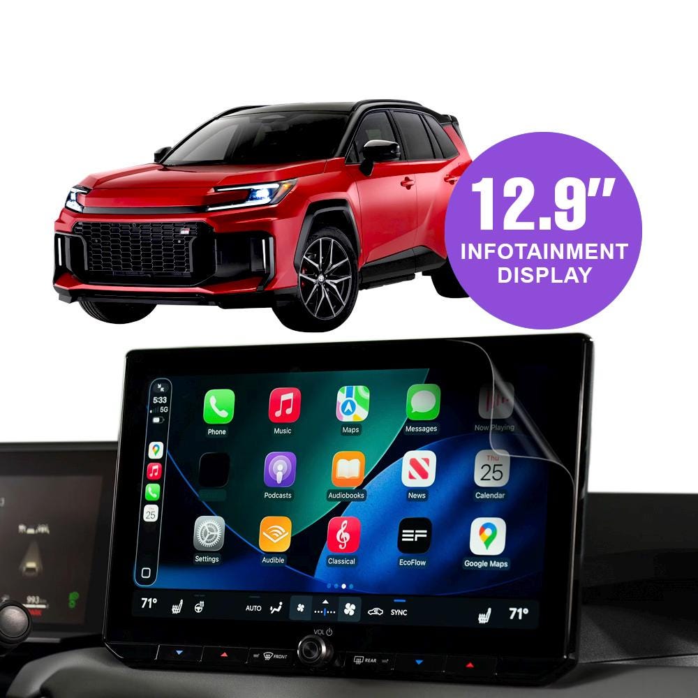 2026 Toyota RAV4 12.9 Screen Protector 4-pack: Matte Anti-glare
