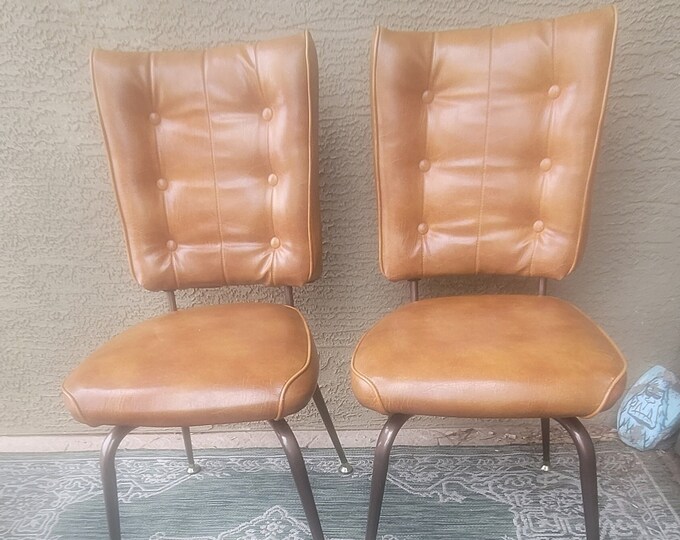 Swivel Vinyl Chairs, Vintage Shipping Not Included Etsy