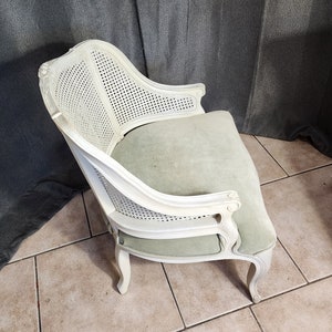 Wicker Barrell Chair - Shipping is NOT Included - Louis XVI style, painted