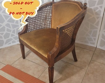 Barrel Chair, Hollywood Regency - SOLD - do not purchase