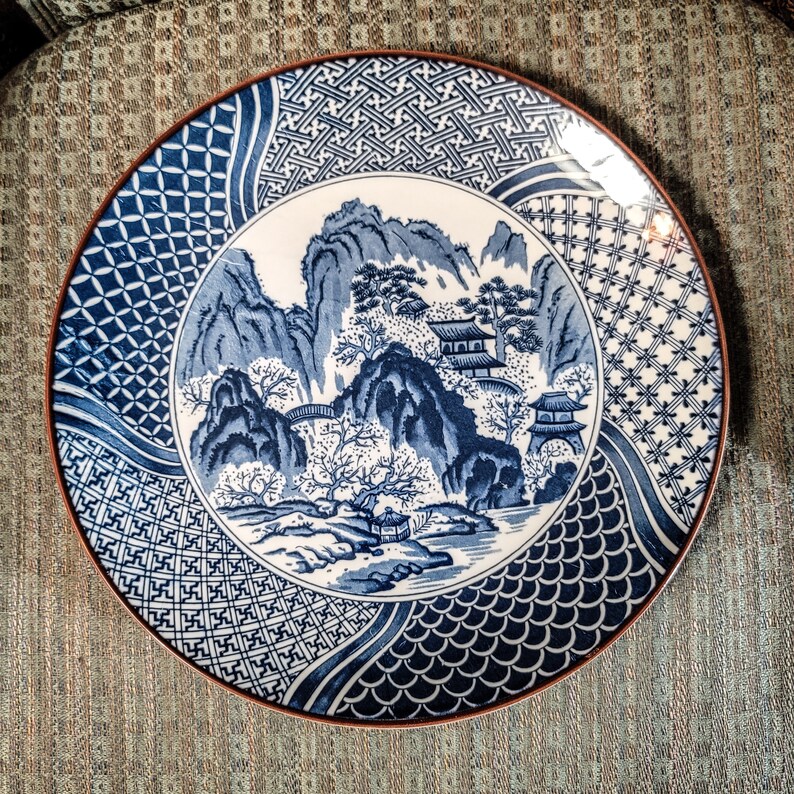 2 Japanese Plates Blue on White Sold Separately Etsy