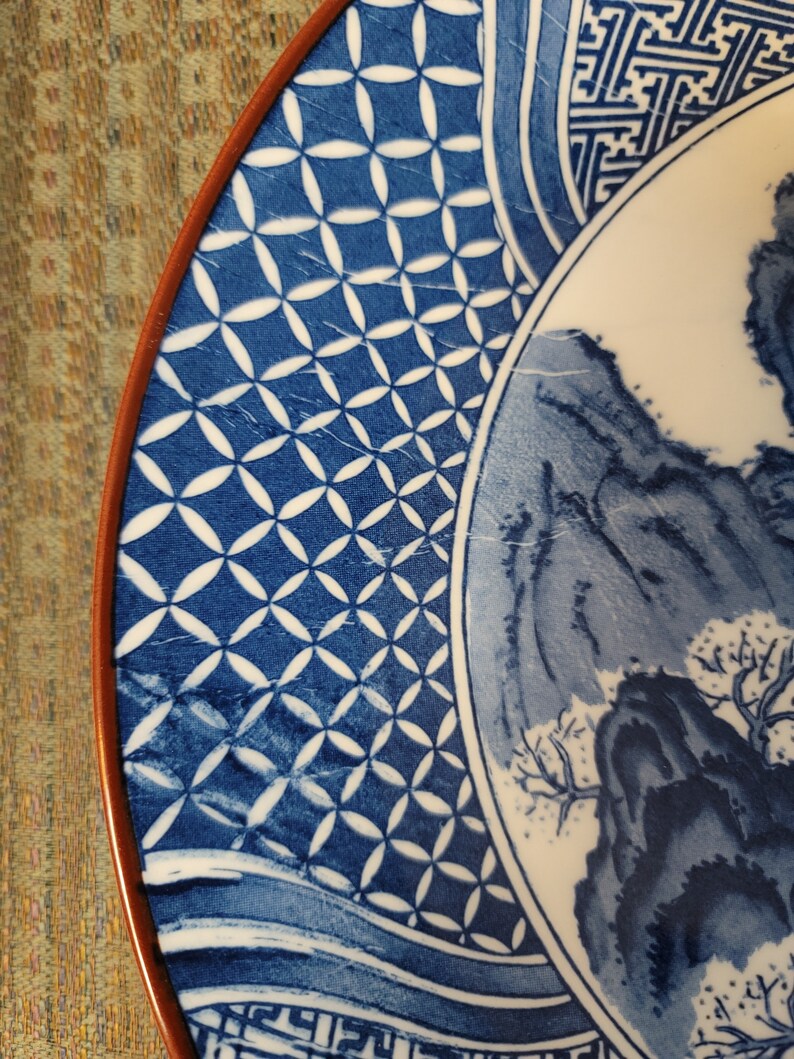 2 Japanese Plates Blue on White Sold Separately Etsy