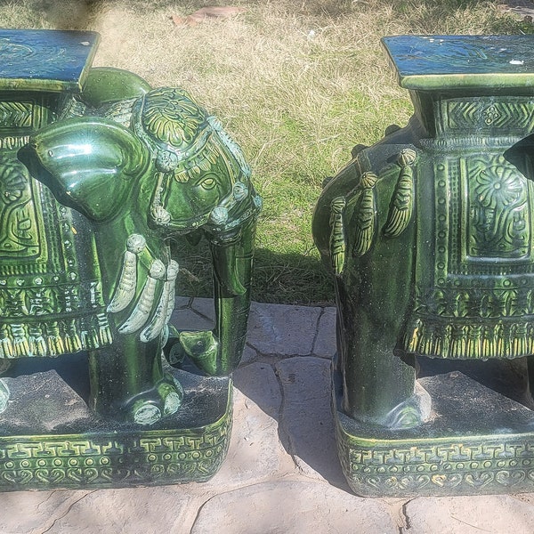 Ceramic Elephants Etsy