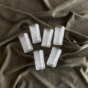 vintage goebel ice bark highball tumbler glasses set of 6 | curated démodé
