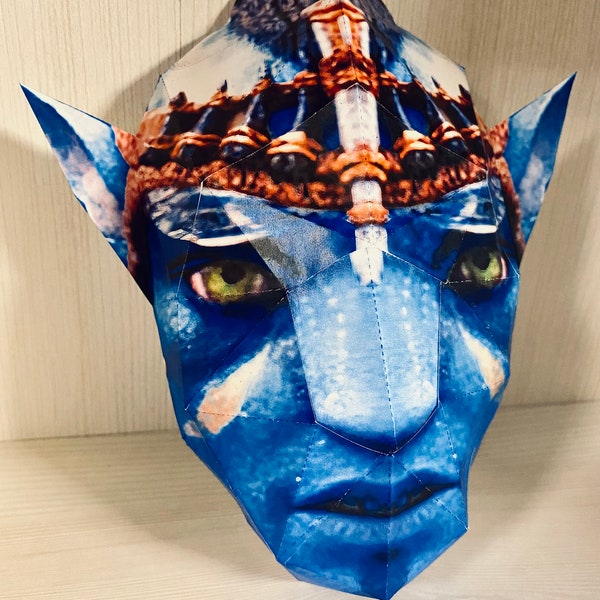 Avatar Mask Template,Avatar,3D Paper Mask,Papercraft Mask,Digital Template,PDF Download DIY