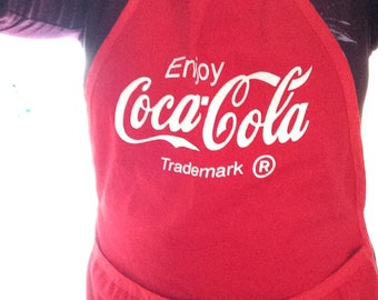 Coca-Cola Kids Children and S,M Adult Apron red and white