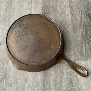 Poêle Wagner Ware #7, anneau chauffant, plaqué, 1057 H, restauré et triplement assaisonné