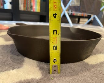 ワグナーウェア #8 スキレット、ヒートリング、マークなし、修復済み