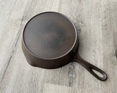 Wagner Ware Cast Iron Skillet Unmarked with Heat Ring Restored Triple-Seasoned