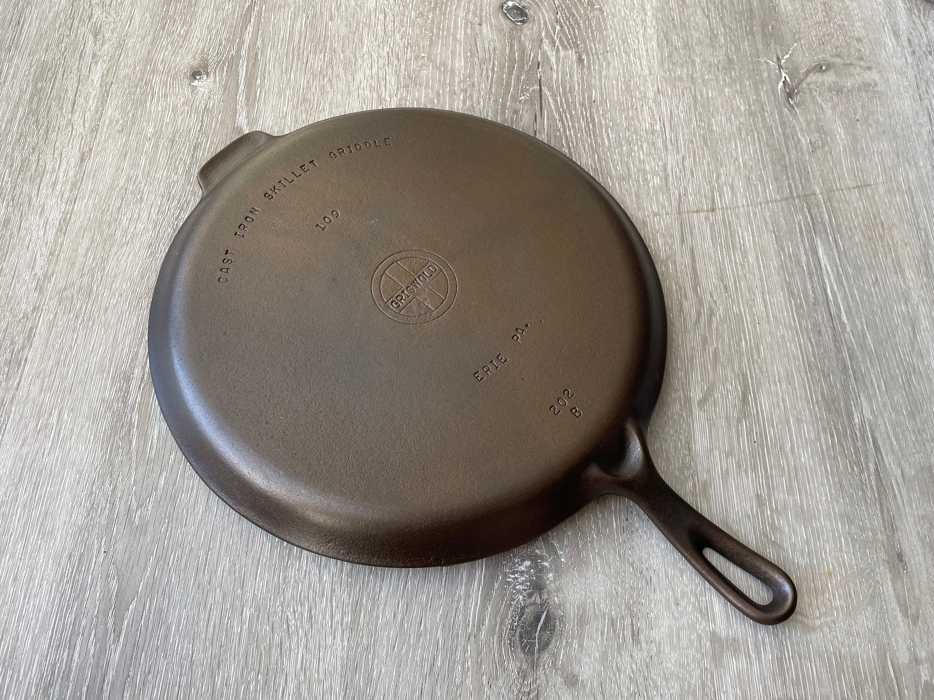 Griswold, Skillet Griddle, Small Logo, 202 B, Restored Triple