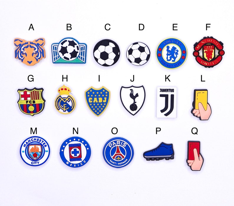 soccer croc charms