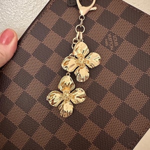 Louis Vuitton, Accessories, Louis Vuitton Custom Ribbon And Lv Logo Bag  Charm Keychain