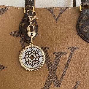 Bag charm/ purse charm/medallion with lock