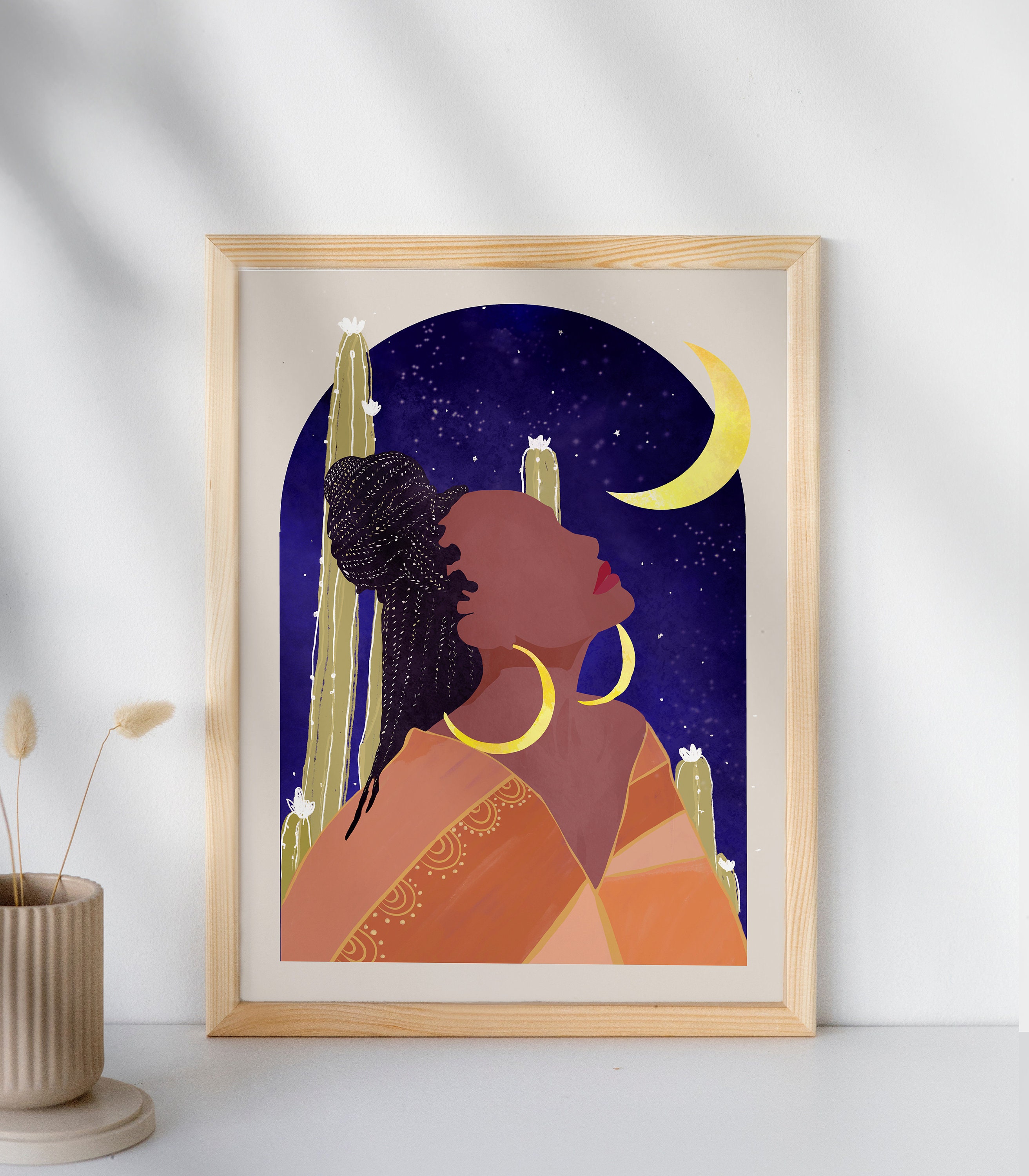 Art & Collectibles Boho Wall Art Black Owned Dark Magic Black Art Prints Digital Prints